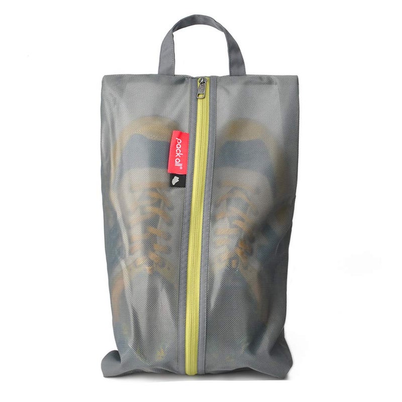 pack all Shoe Bag for Travel, Water-Resistant Shoe Pouch for Gym, Odor-Resistant Soccer Cleats Bag for Sport (Grey, 1-Pack) - Image 1